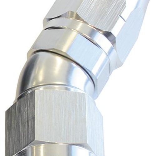 ALLOY 30 DEG HOSE END -6AN    SILVER CUTTER STYLE FULL FLOW