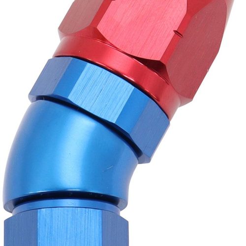 ALLOY 30 DEG HOSE END -8 HOSE TO -6AN EXPANDER HOSE END BLUE