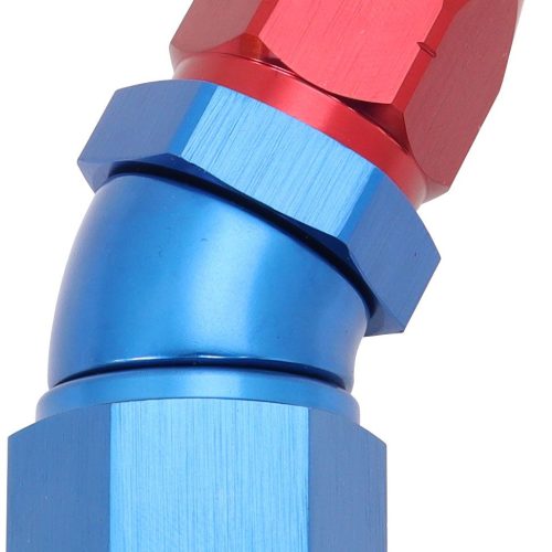 ALLOY 30 DEG HOSE END -8 HOSE TO -10AN REDUCER HOSE END BLUE