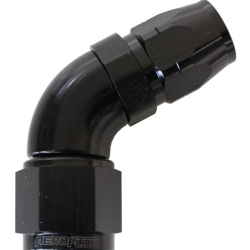 ALLOY 60 DEG HOSE END -6 HOSE TO -8 REDUCER HOSE END BLACK
