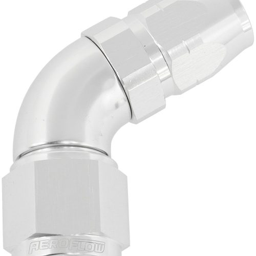 ALLOY 60 DEG HOSE END -6 HOSE TO -8 REDUCER HOSE END SILVER