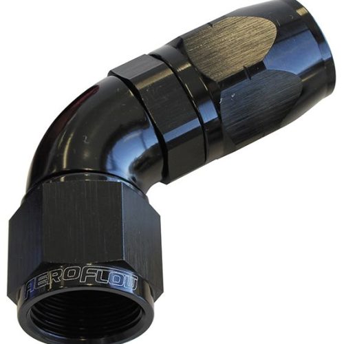 ALLOY 60 DEG HOSE END -6AN    BLACK CUTTER STYLE FULL FLOW