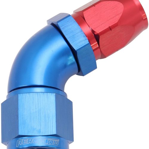 ALLOY 60 DEG HOSE END -8 HOSE TO -10 REDUCER HOSE END BLUE