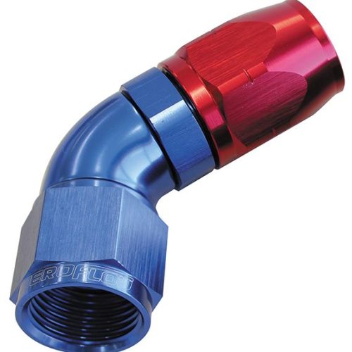 ALLOY 60 DEG HOSE END -10AN   BLUE CUTTER STYLE FULL SWIVEL
