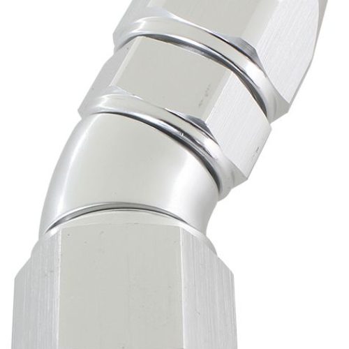 30 DEG -6AN FULL FLOW TEFLON HOSE END SILVER 1 PIECE FULLFL