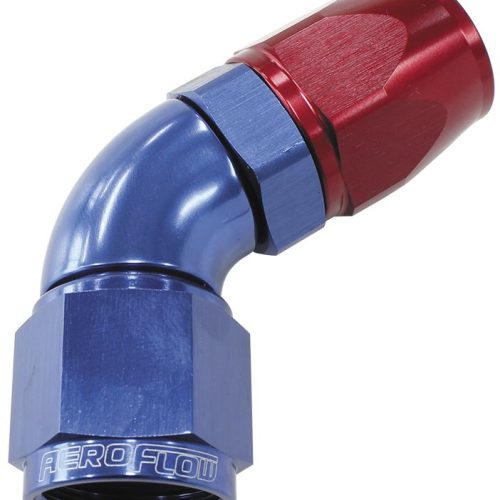 60 DEG -6AN FULL FLOW TEFLON  HOSE END BLUE 1 PIECE FULLFLOW