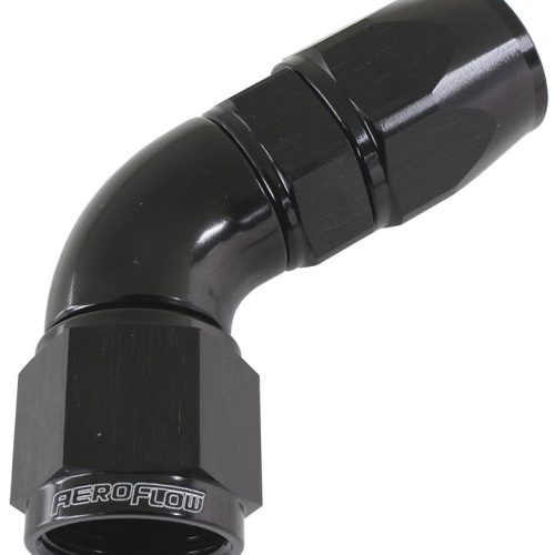 60 DEG -10AN FULL FLOW TEFLON HOSE END BLACK 1 PIECE FULLFLO