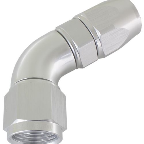 60 DEG -12AN FULL FLOW TEFLON HOSE END SILVER 1 PIECE FULLFL