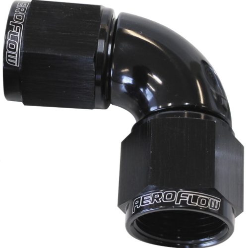 -10AN 90 DEG SWIVEL COUPLER BLACK BILLET FULL FLOW 1 PIECE