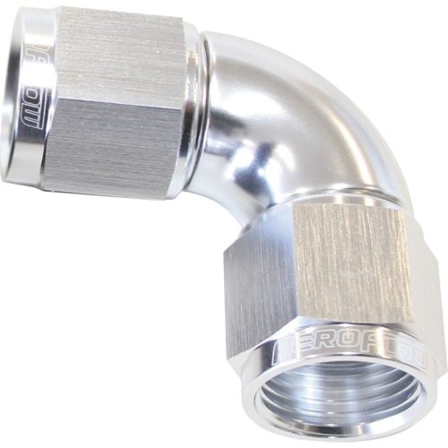 -16AN 90 DEG SWIVEL COUPLER   SILVER BILLET FULL FLOW 1 PIEC
