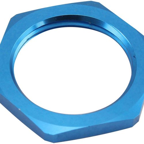 REPLACEMENT -4AN JAM NUT FULL FLOW BULKHEAD BLUE HALF NUT