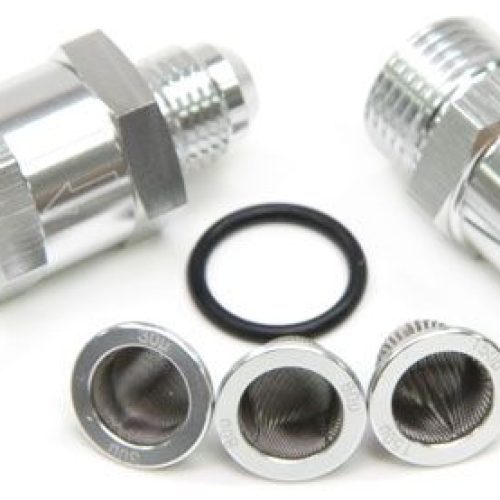 -8AN INLINE FUEL & OIL FILTER SILVER 3X FILTER 30,80,150 MIC