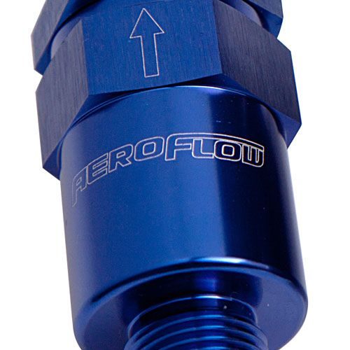 BILLET FUEL FILTER -8AN       BLUE 30 MICRON BRONZE FILTER