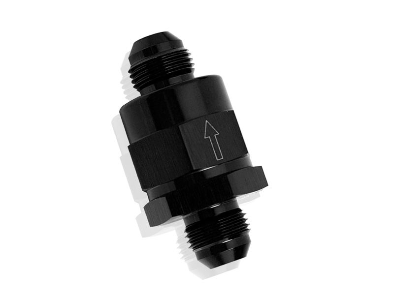 CHECK VALVE INLINE -8AN BLACK / ONE WAY VALVE