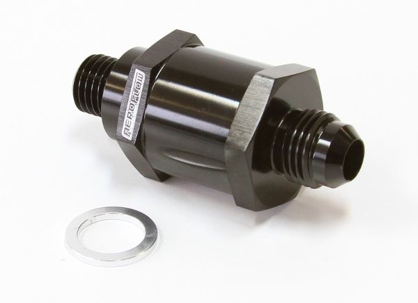 M12 X 1.5MM X -8AN CHECKVALVE BLACK MALE TO MALE BOSCH PUMP