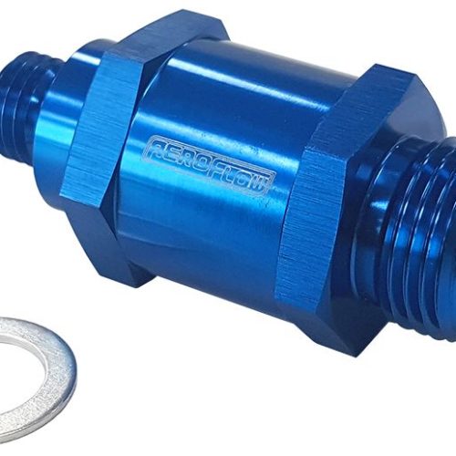 M12 X 1.5MM X -8AN CHECKVALVE BLUE MALE TO MALE BOSCH PUMP