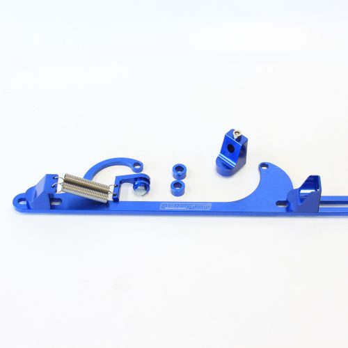 BILLET THROTTLE CABLE BRACKET BLUE SUITS 4150 STYLE