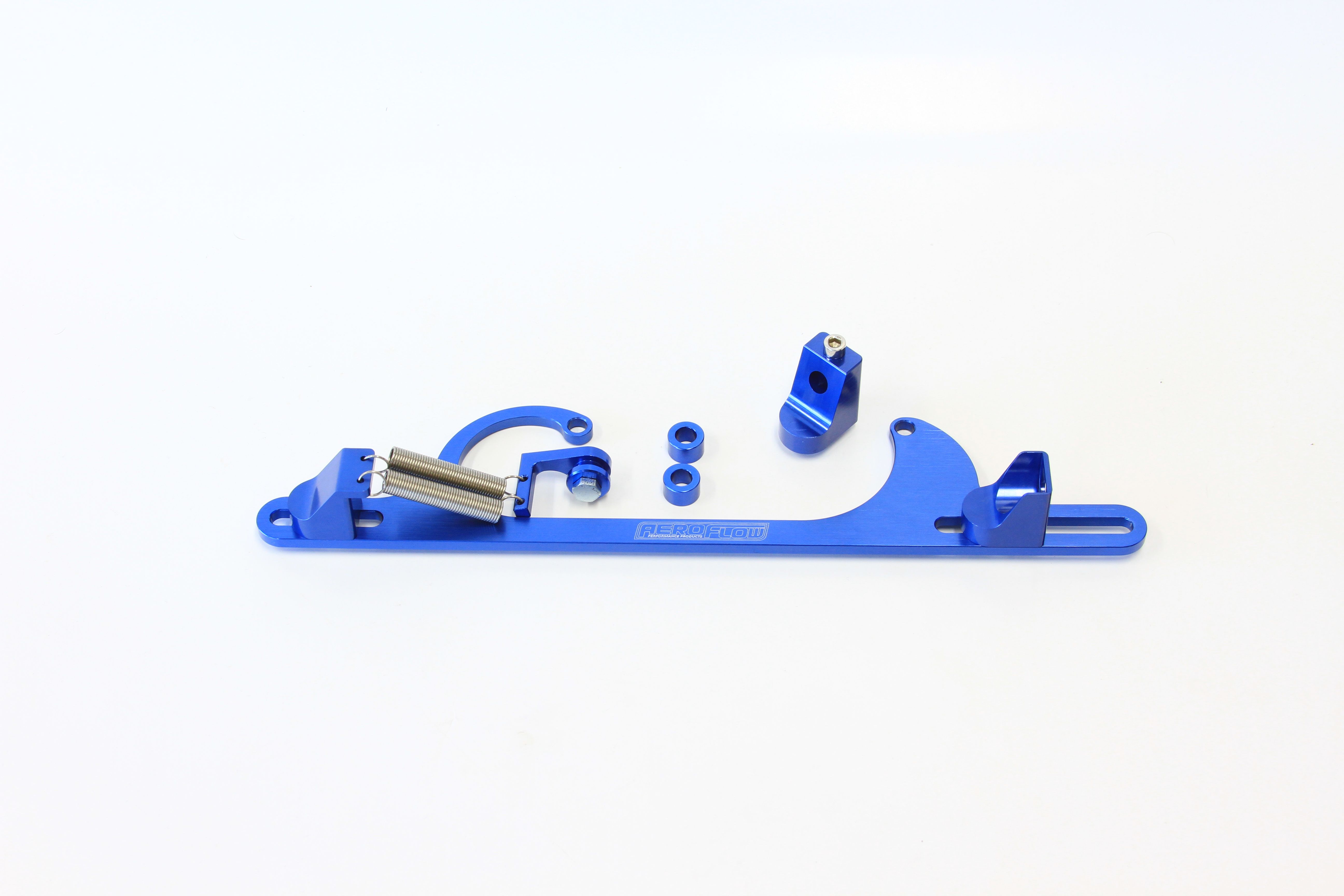 BILLET THROTTLE CABLE BRACKET BLUE SUITS 4150 STYLE