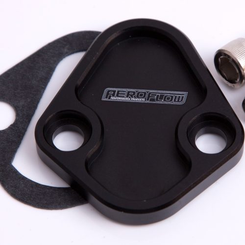 BILLET FUEL PUMP BLOCK OFF SBFBLACK CHRY  BBC SBF BBF