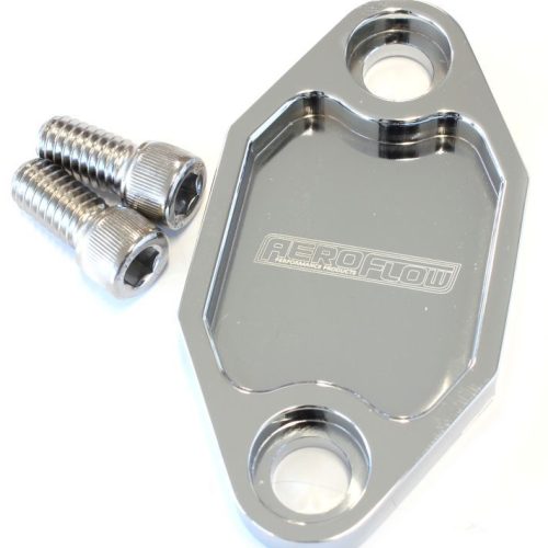 BILLET FUEL PUMP BLOCK OFF    PLATE CHROME SUITS HOLDEN 308