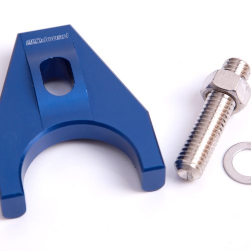 BILLET DISTRIBUTOR HOLD DOWN  BLUE BRACKET SUITS ALL CHEV