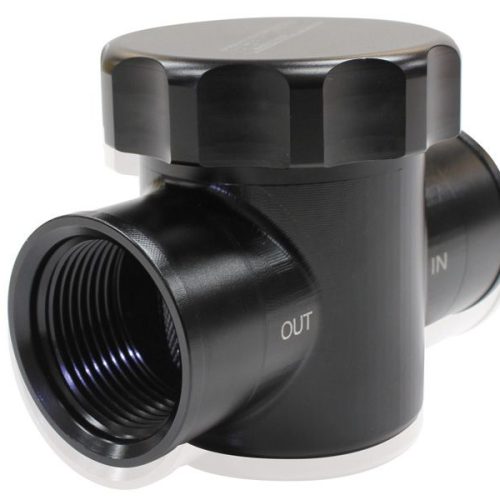 BILLET RADIATOR FILTER        BLACK FIT TO RADIATOR HOSE