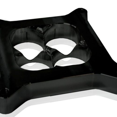 VELOCITY CARB SPACER 4150 1″  BLACK BOLTON HORSEPOWER SQUARE