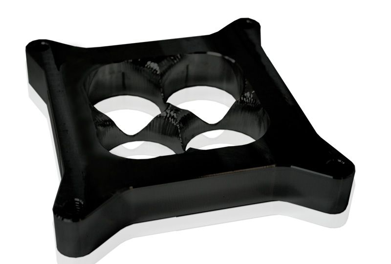VELOCITY CARB SPACER 4150 1" BLACK BOLTON HORSEPOWER SQUARE