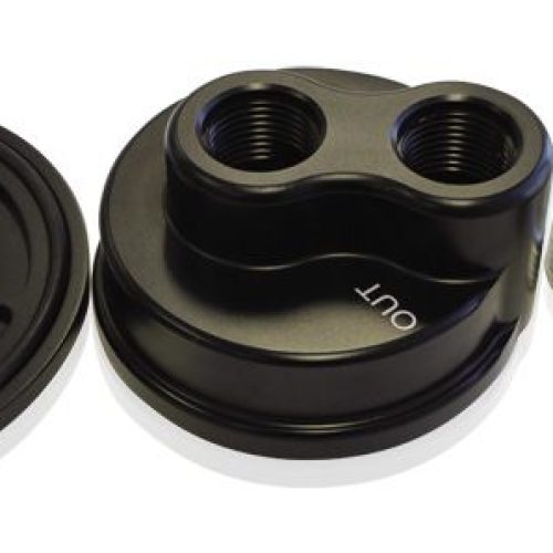 BILLET REMOTE BLOCK ADAPTER.  SUIT 2-1/2″- 3-1/4 FILTER. UNI