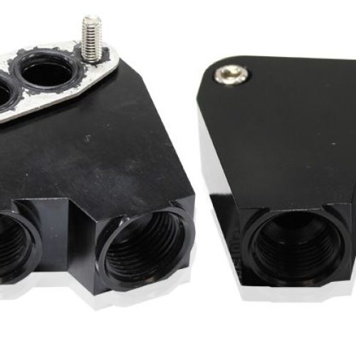 LS OIL COOLER ADAPTER -10ORB  PORTS BLACK vt-vz use 64-2184