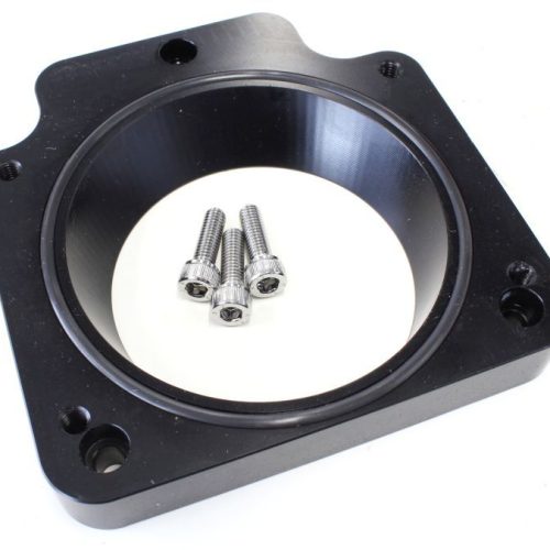 LS THROTTLE BODY ADAPTER BLACK4-BOLT TB TO 3-BOLT MANIFOLD