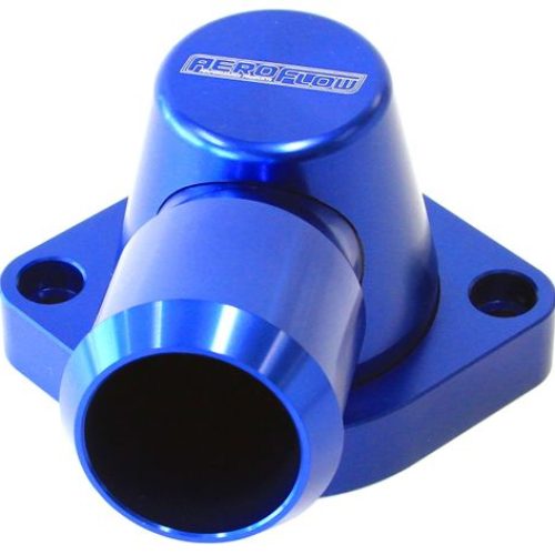 BILLET THERMOSTAT HOUSING BLUEGM LS1 LS2 90 DEG SWIVEL