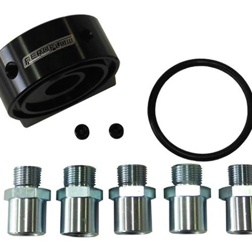 billet sandwich adapter -8ORB ports 2 x 1/8″