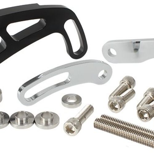 BLACK SBC MIDMOUNT POWER STEERPUMP L/SIDE-LONG PUMP BRACKET