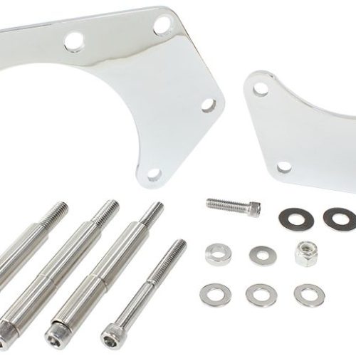 LOW MOUNT ALT BRACKET CHROME B/B CHEV WITH LONG WATER PUMP