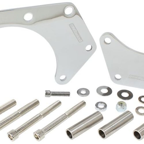 LOW MOUNT ALT BRACKET CHROME  B/B CHEV WITH SHORT WATER PUMP