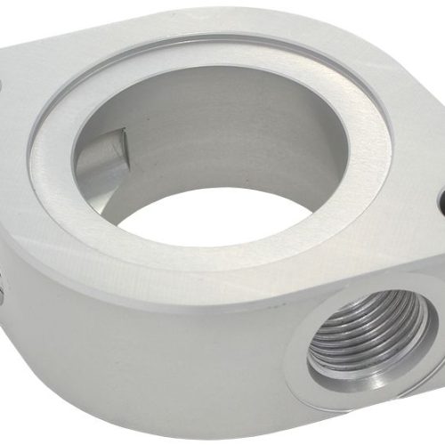 CHEV THERMOSTAT WATER NECK    SPACER WITH 2 X -8ORB AUX PORT