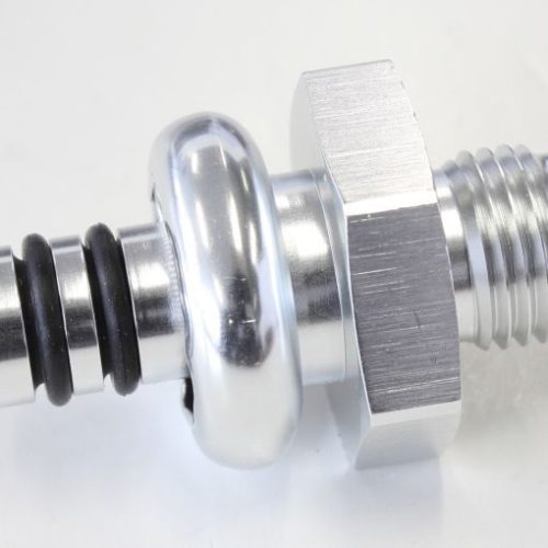 FORD EFI REGULATOR ADAPTER    -6AN WITH .435″ SHANK SILVER