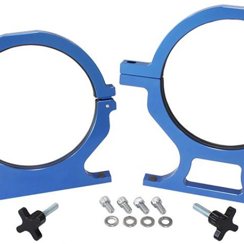 NOS BOTTLE BILLET BRACKETS    *PAIR* BLUE NITROUS