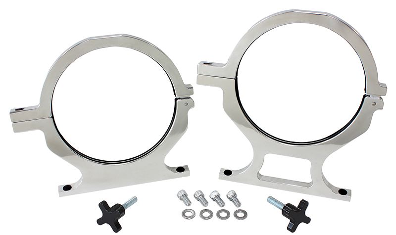 NOS BOTTLE BILLET BRACKETS *PAIR* POLISHED NITROUS