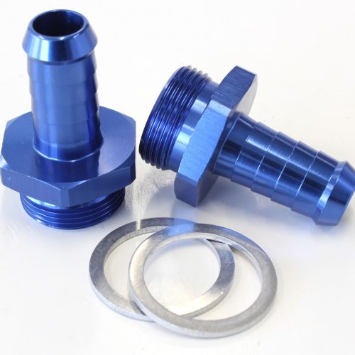 HOLLEY INLET FITTING 1/2″ BARBBLUE 7/8″ X 20 TO 3/8″ BARB