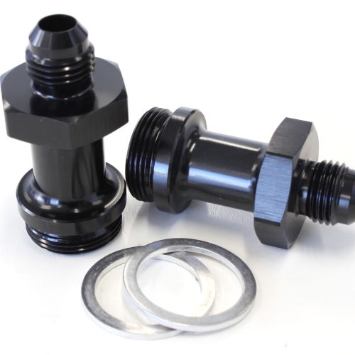 HOLLEY INLET FITTING -6AN     BLACK 7/8″ X 20 TO -6AN LONG