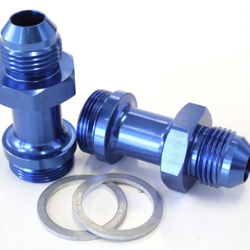 HOLLEY INLET FITTING -8AN     BLUE 7/8″ X 20 TO -8AN LONG
