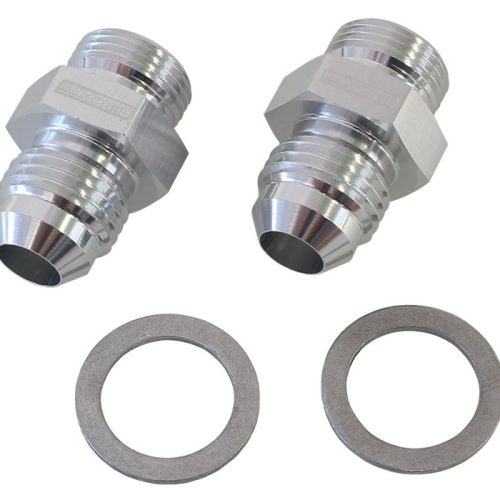 BG / DEMON INLET FITTING -6AN SILVER 9/16″ X 24 TO -6AN SHOR