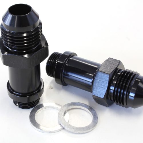 BG / DEMON INLET FITTING -8AN BLACK 9/16″ 45MM LONG TO -8AN