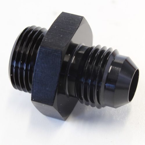 CARTER/EDELBROCK FITTING -6   BLACK 5/8″ X 20 TO -6AN