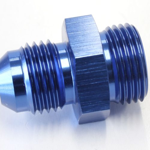 CARTER/EDELBROCK FITTING -6   BLUE 5/8″ X 20 TO -6AN
