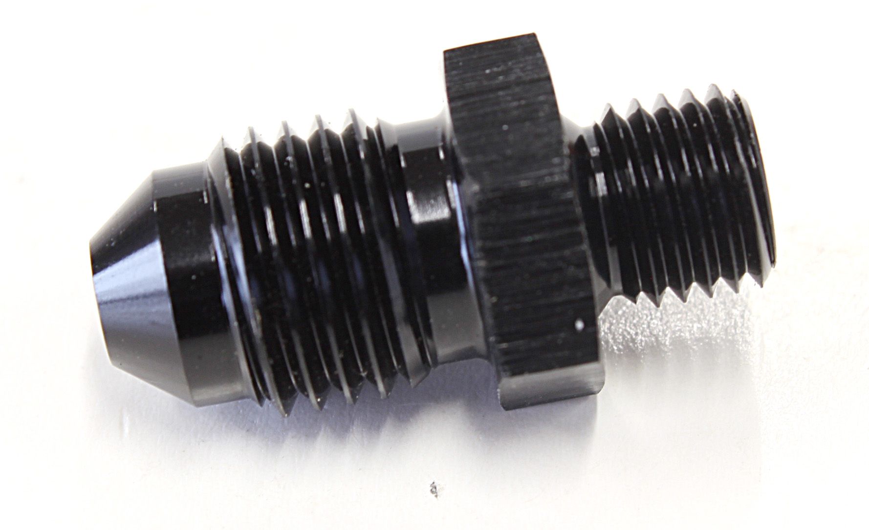 METRIC M8 X 1.0MM TO -4AN BLACK MALE M8X1.0MM TO -4AN