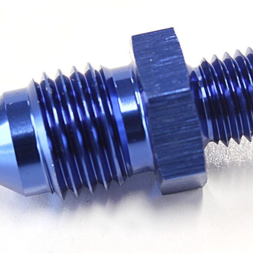 METRIC M8 X 1.0MM TO -4AN     BLUE MALE M8X1.0MM TO -4AN
