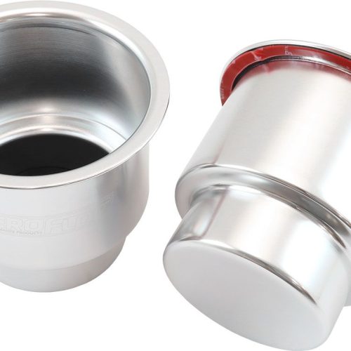 LARGE CUP HOLDERS SILVER PAIR SHIFTER RISER DRINK HOLD